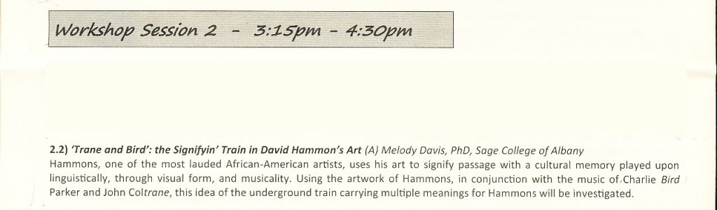 Trane and Bird' : the Signifyin' Train in David Hammon's Art